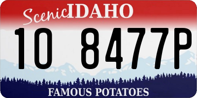 ID license plate 1O8477P