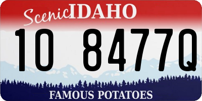 ID license plate 1O8477Q