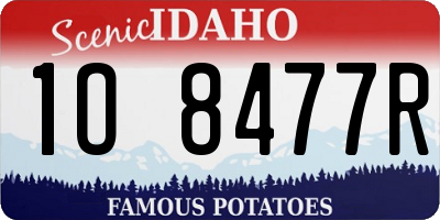 ID license plate 1O8477R