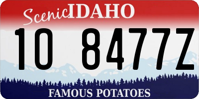 ID license plate 1O8477Z