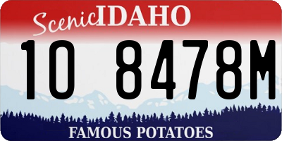 ID license plate 1O8478M