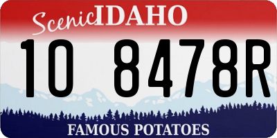ID license plate 1O8478R