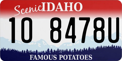 ID license plate 1O8478U