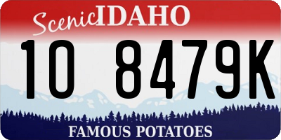 ID license plate 1O8479K
