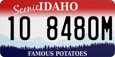 ID license plate 1O8480M