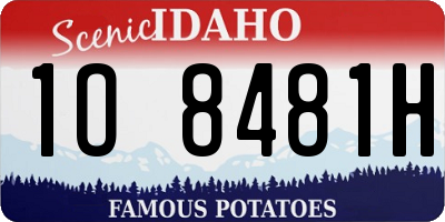 ID license plate 1O8481H