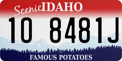 ID license plate 1O8481J