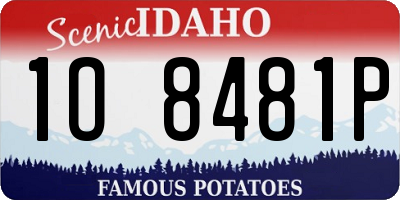 ID license plate 1O8481P