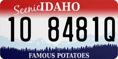ID license plate 1O8481Q