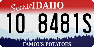ID license plate 1O8481S