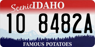 ID license plate 1O8482A