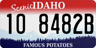 ID license plate 1O8482B