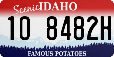 ID license plate 1O8482H