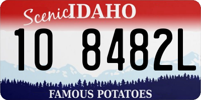 ID license plate 1O8482L