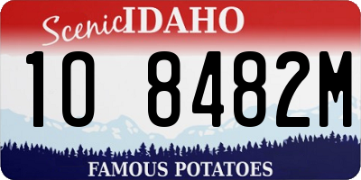 ID license plate 1O8482M