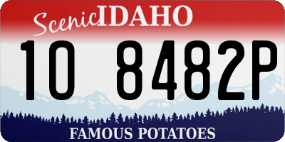 ID license plate 1O8482P