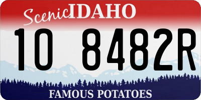 ID license plate 1O8482R