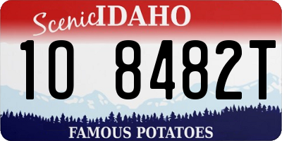 ID license plate 1O8482T