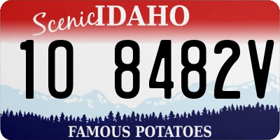 ID license plate 1O8482V