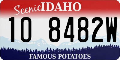 ID license plate 1O8482W