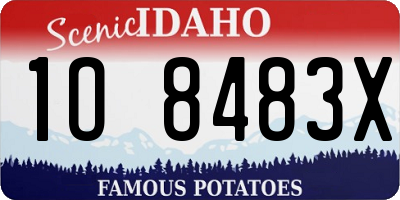 ID license plate 1O8483X