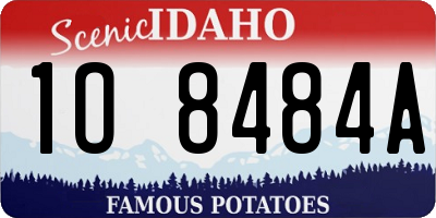 ID license plate 1O8484A