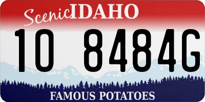 ID license plate 1O8484G