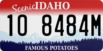 ID license plate 1O8484M