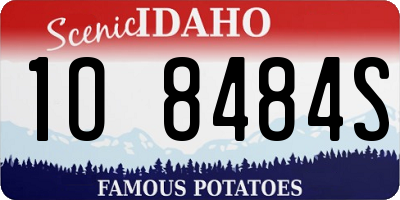 ID license plate 1O8484S