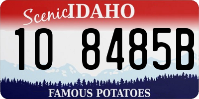 ID license plate 1O8485B