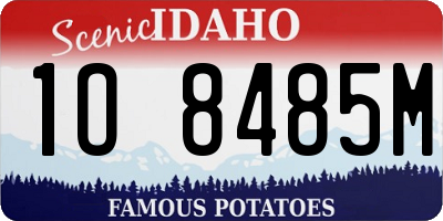 ID license plate 1O8485M