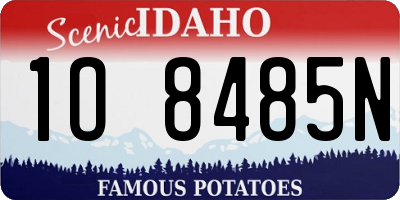 ID license plate 1O8485N