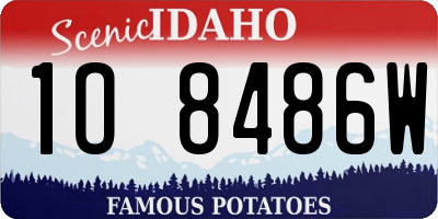 ID license plate 1O8486W