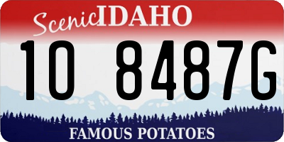 ID license plate 1O8487G