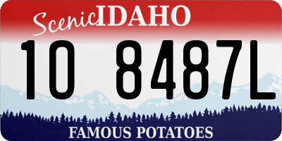 ID license plate 1O8487L