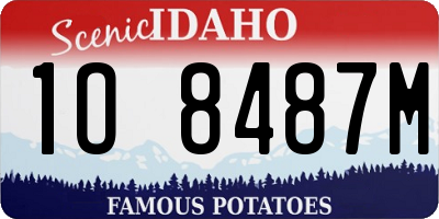 ID license plate 1O8487M
