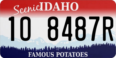 ID license plate 1O8487R