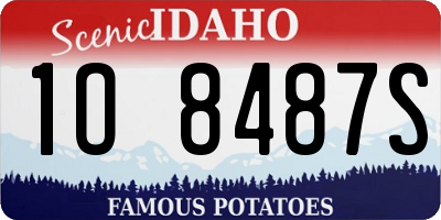 ID license plate 1O8487S