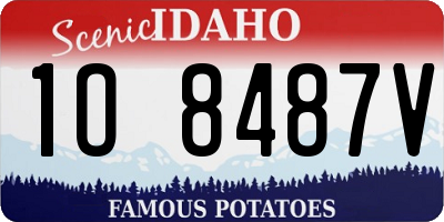 ID license plate 1O8487V
