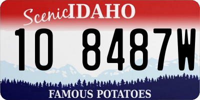 ID license plate 1O8487W