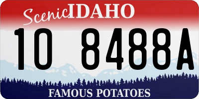 ID license plate 1O8488A