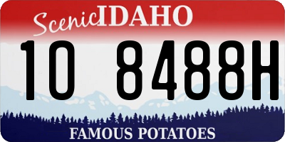 ID license plate 1O8488H