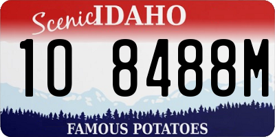 ID license plate 1O8488M