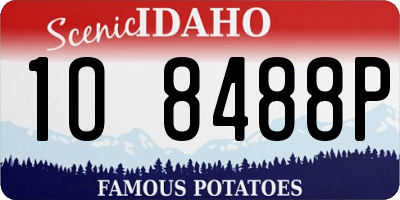 ID license plate 1O8488P