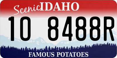 ID license plate 1O8488R