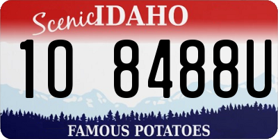 ID license plate 1O8488U