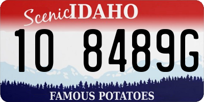 ID license plate 1O8489G
