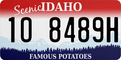 ID license plate 1O8489H