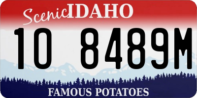 ID license plate 1O8489M