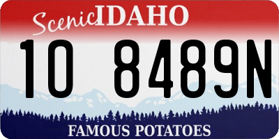 ID license plate 1O8489N